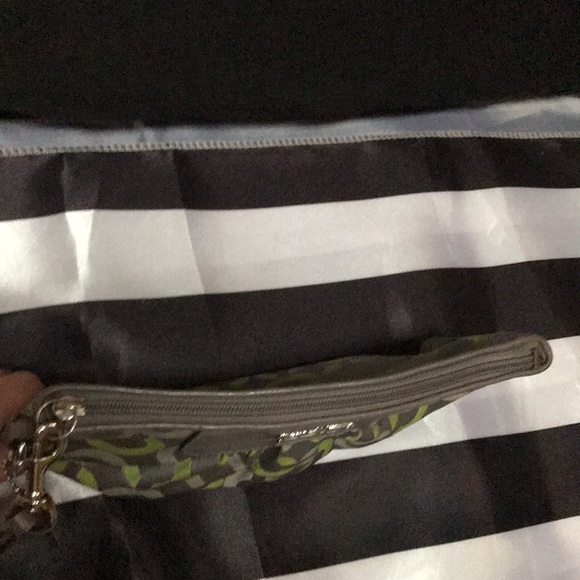 Coach signature gray and light green wristlet - Picture 4 of 5